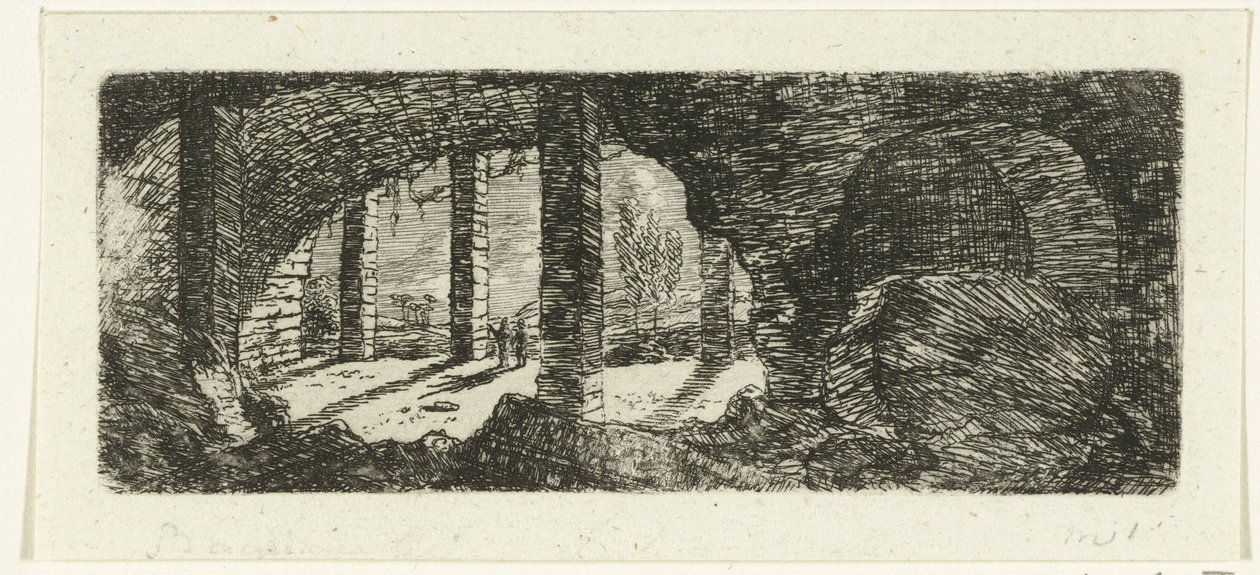 Ruinerna av Fort Sint-Pieter nära Maastricht av Ernst Willem Jan Bagelaar