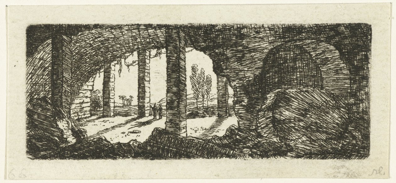 Ruinerna av Fort Sint-Pieter nära Maastricht av Ernst Willem Jan Bagelaar