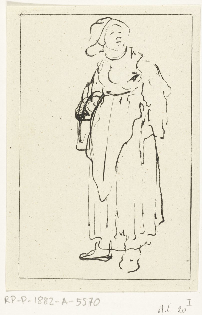 stående bondhustru av Ernst Willem Jan Bagelaar