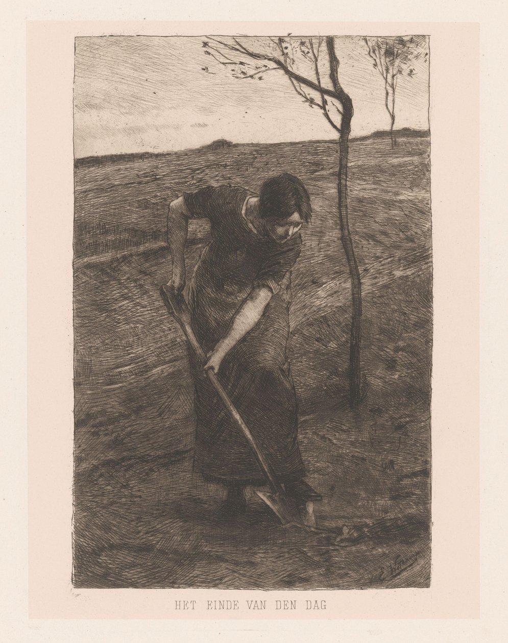 Kreativ kvinna av Ernst Witkamp (signed by artist)