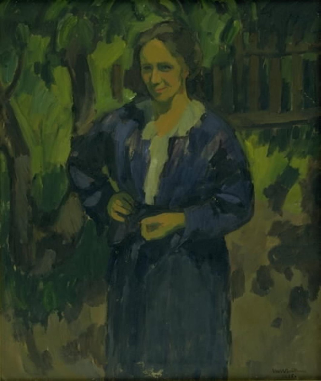 En dam i en trädgård. Anna Thorup av Ernst Zeuthen