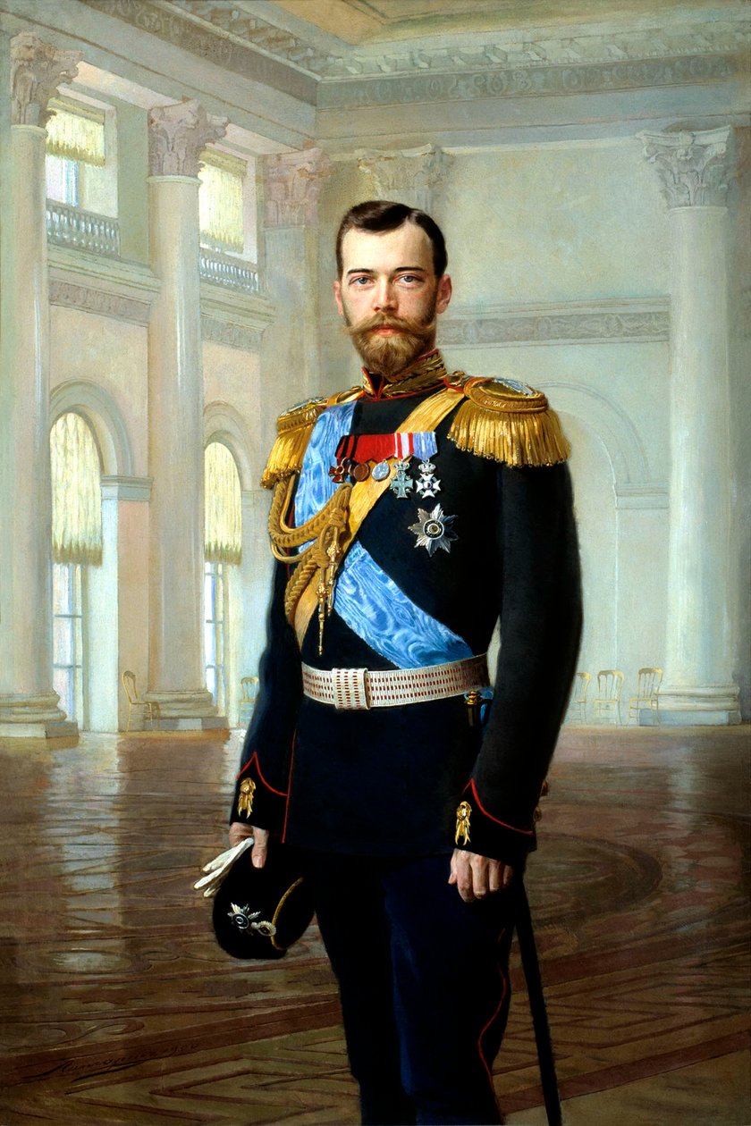 Porträtt av kejsar Nicholas II, 1900 av Ernst von Liphart
