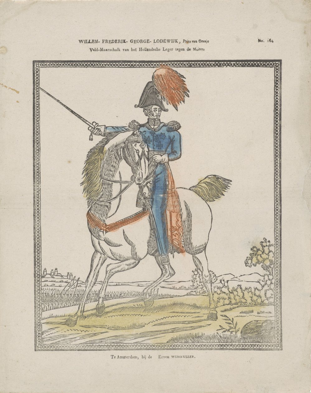 Willem-Frederik-George-Lodewijk, Prins av Orange / fältmarskalk av den holländska armén mot myteristerna (titel på objekt) av Erve Wijsmuller