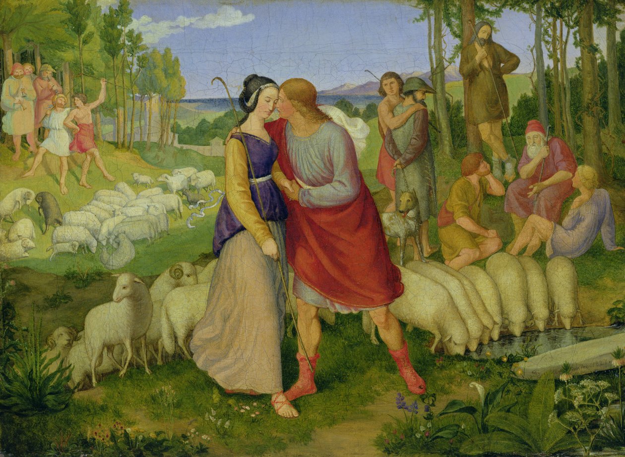 Jakob möter Rachel, 1827 av Erwin Speckter