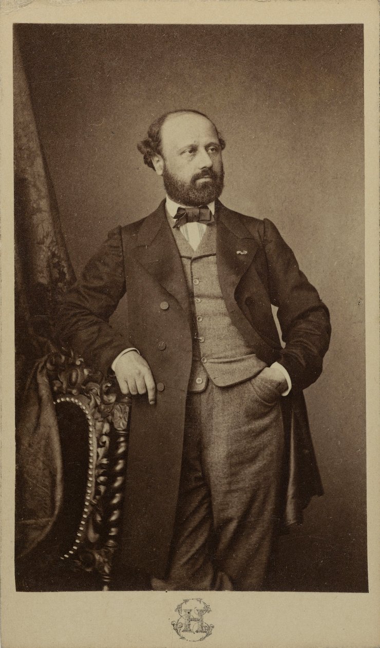 Porträtt av kompositören François Bazin 1816-1878, ca 1760. av Erwin Hanfstaengl