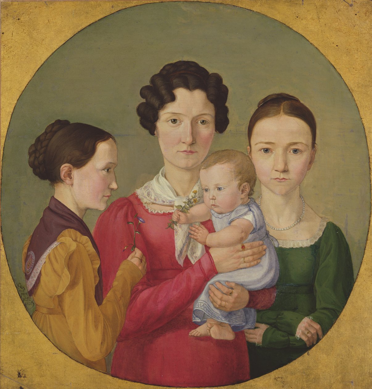 Systrarna Malvine (1811-85), Hermine (1801-52), Adelheid (1824-82) och Ida Speckter (1809-94), 1825 av Erwin Speckter