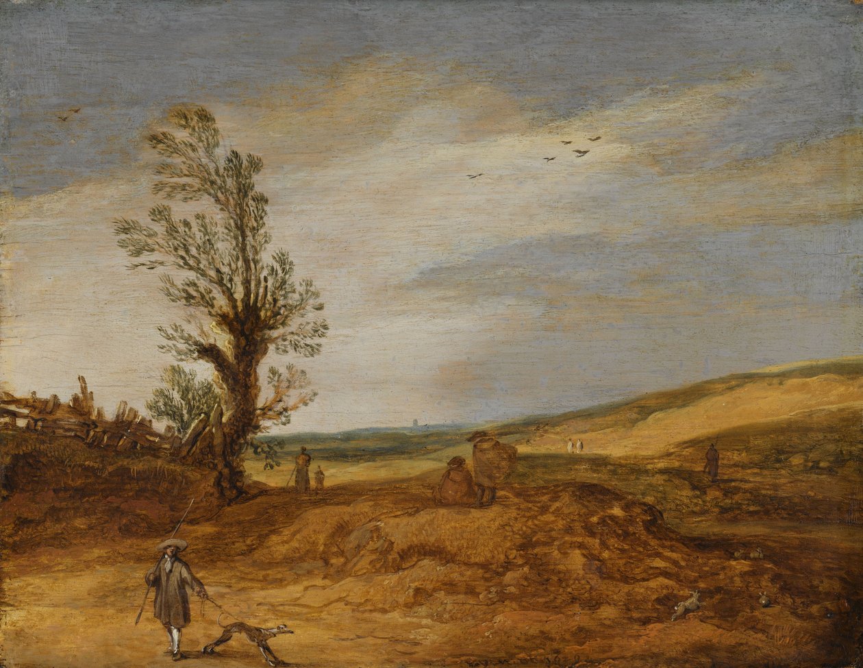 Utsikt i sanddynerna av Esaias van de Velde