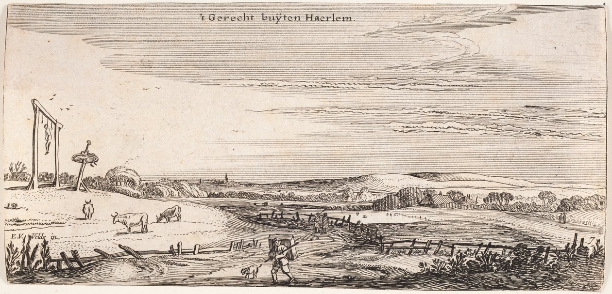 Galgebakke nära Haarlem av Esaias van de Velde