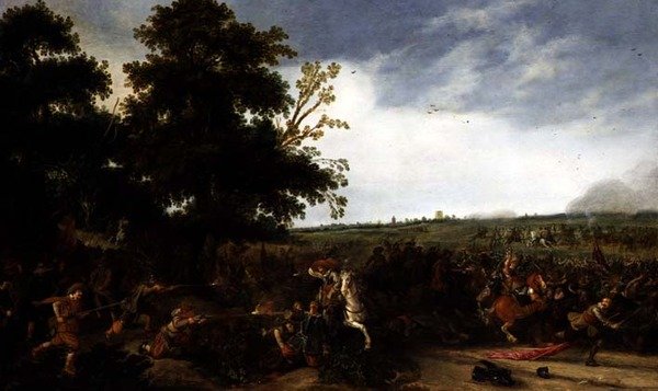 Infanteristridande kavalleri, 1630 av Esaias van de Velde