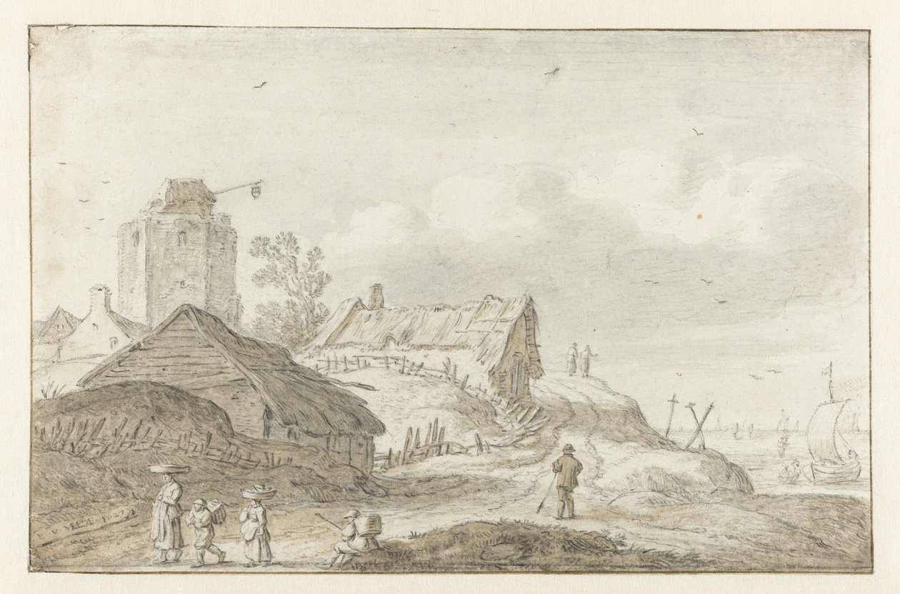 kustby av Esaias van de Velde