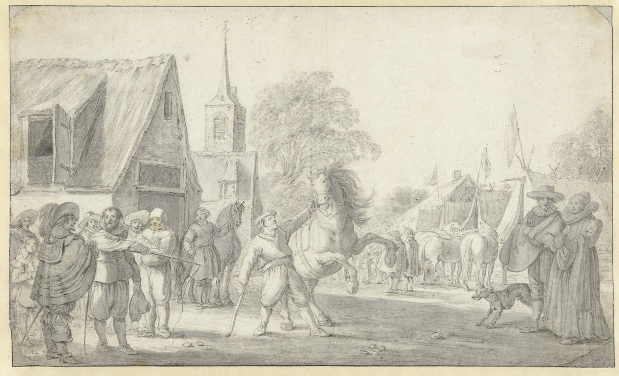 Hästmarknad av Esaias van de Velde