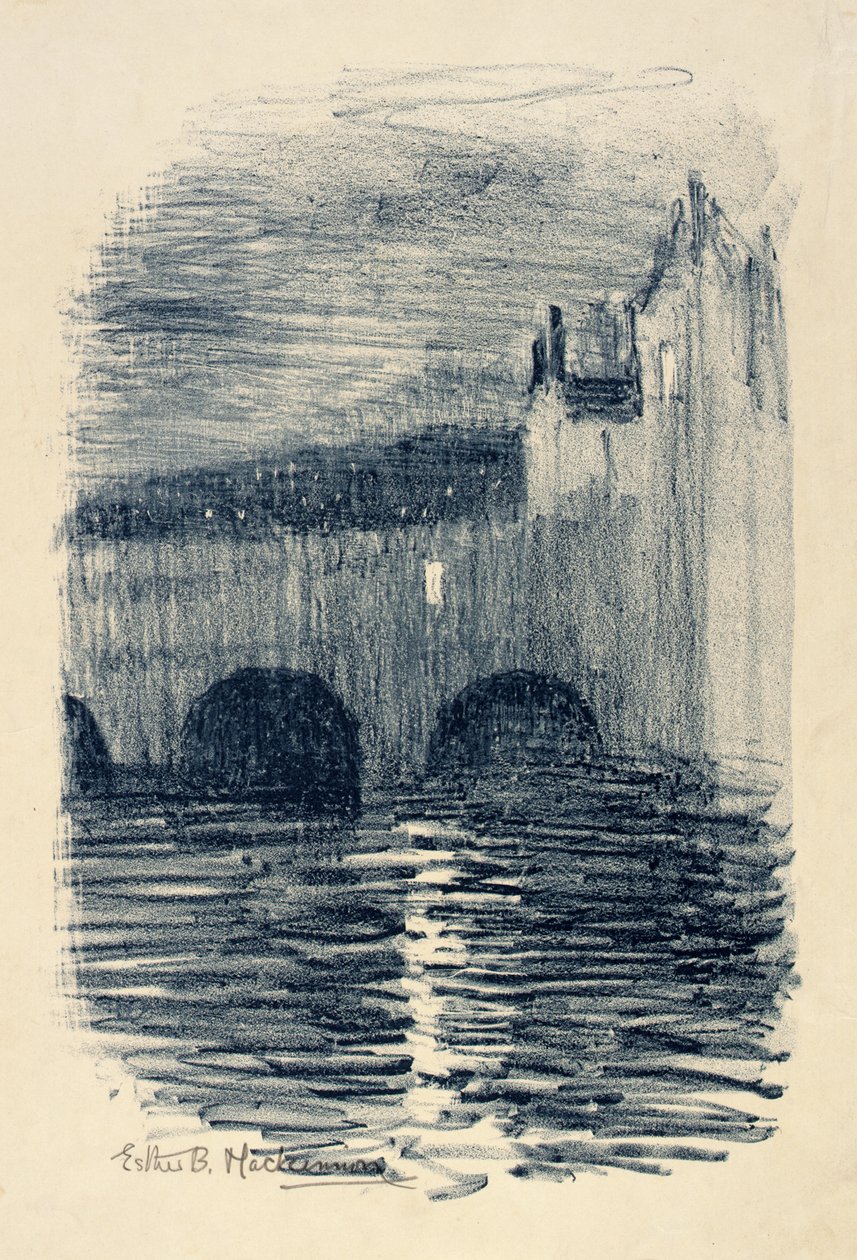 Pulteney Bridge, Bath - skymning av Esther Blaikie MacKinnon