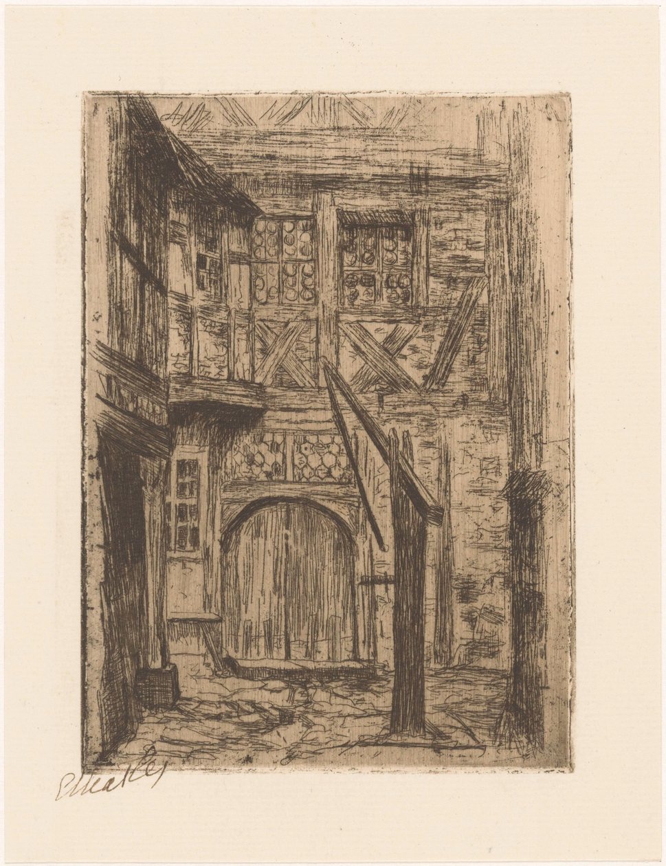 Rothenburg (originaltitel på objekt) av Etha Fles (signed by artist)