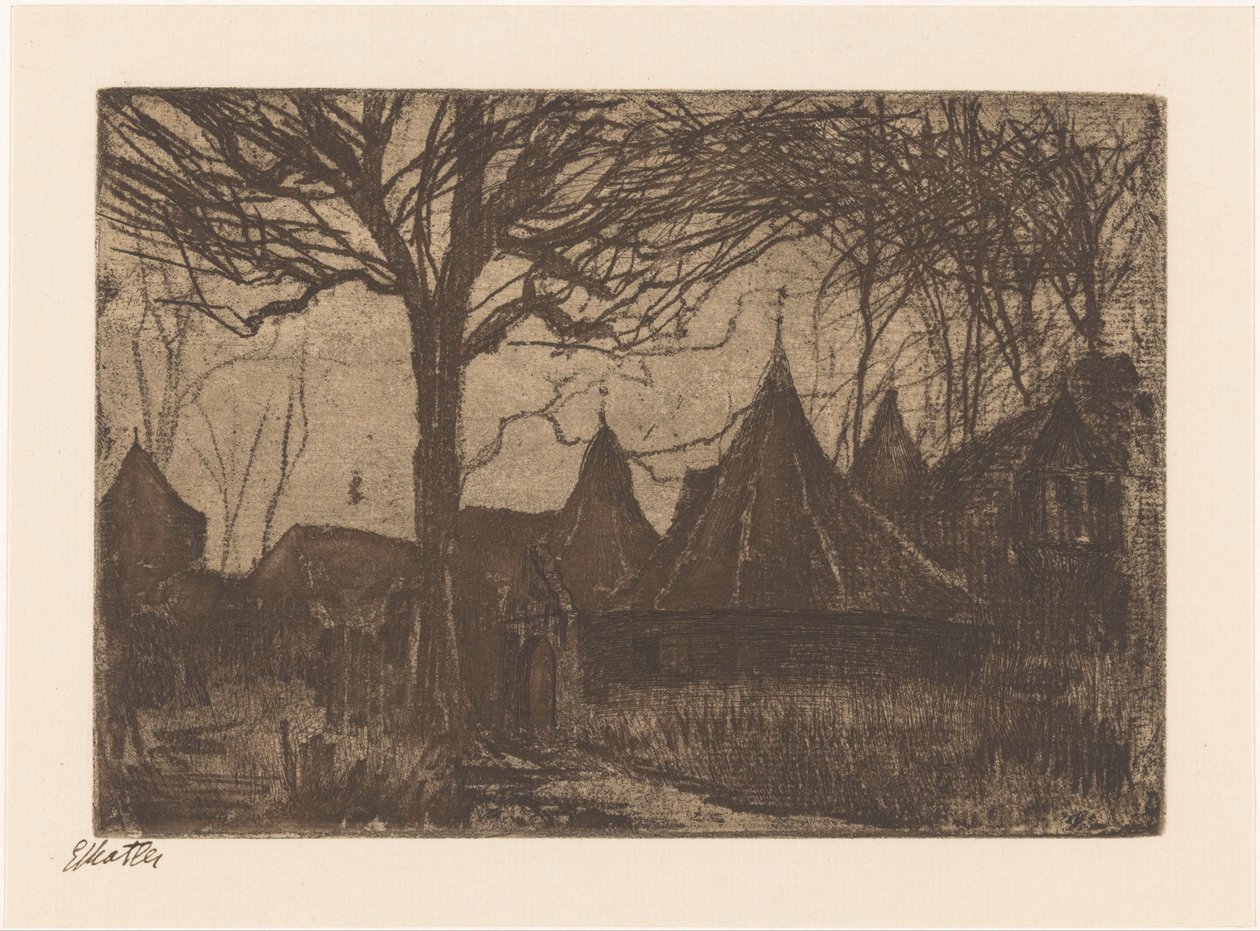 Wallen van Rothenburg (originaltitel på objekt) av Etha Fles (signed by artist)