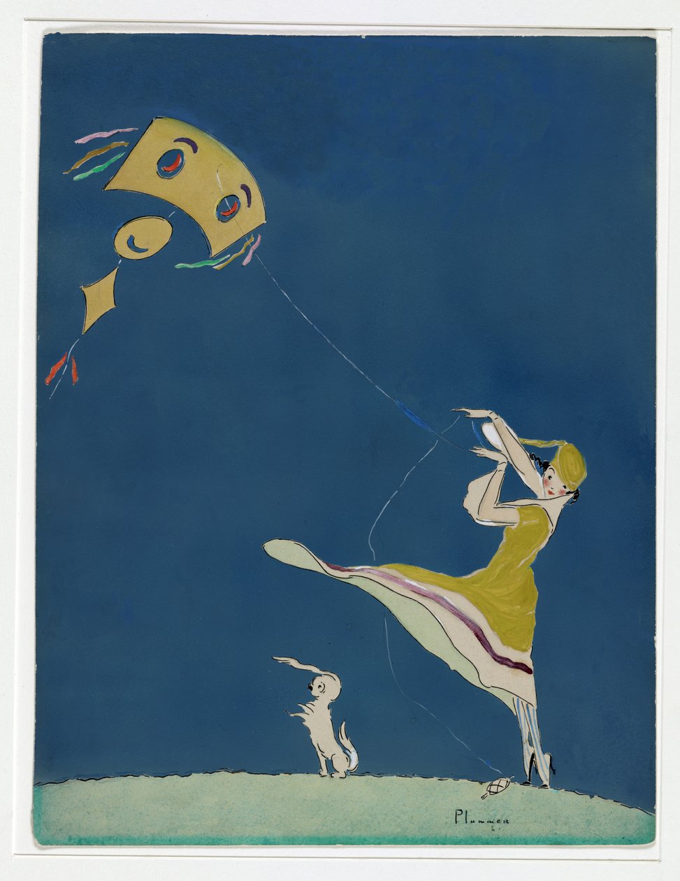 Flickan med draken, omslag till Vanity Fair, maj 1917, publicerad i. 1917 av Ethel McClellan Plummer