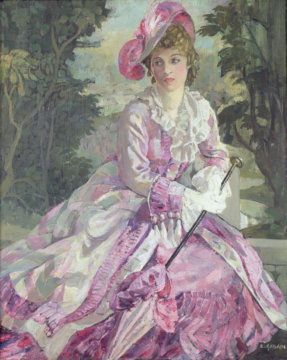 Adelaide Stanley som Kate (olja på duk) av Ethel Gabain