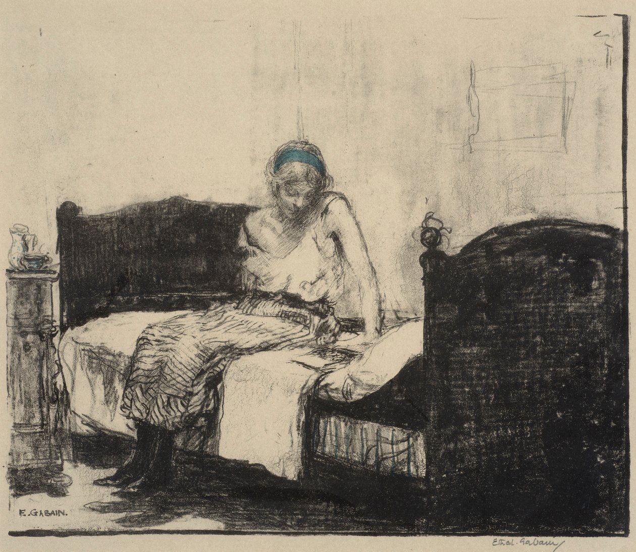 Den randiga underkjolen av Ethel Gabain