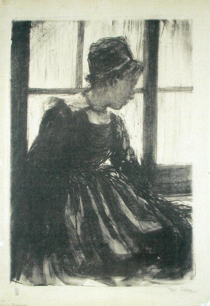 Ung bretonsk kvinna av Ethel Gabain