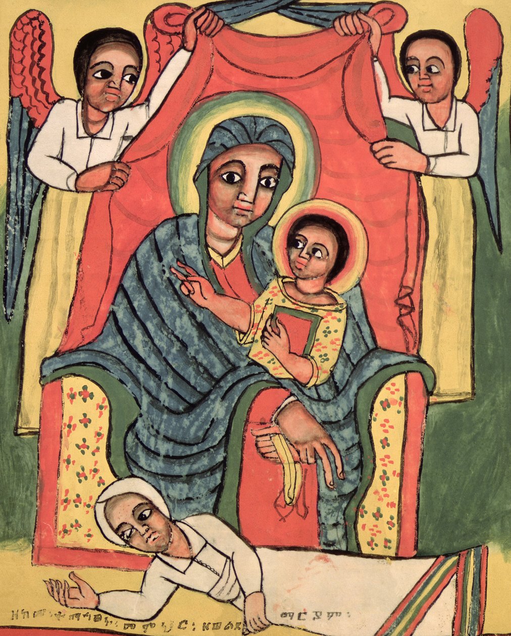 W.930 fol.46v Madonna och barn av Ethiopian School