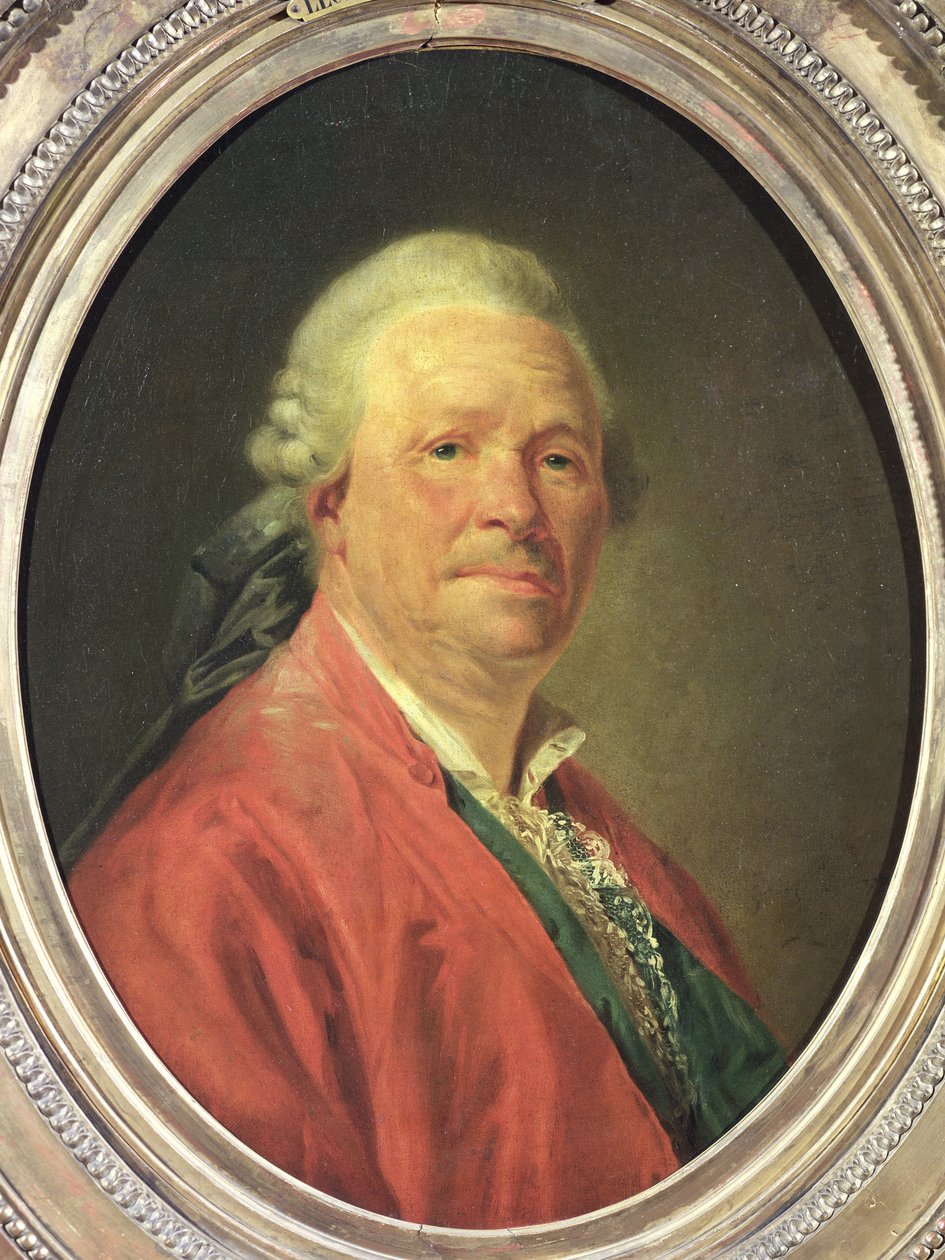 Porträtt av Christoph Willibald von Gluck (1714-87), 1777 av Etienne Aubry