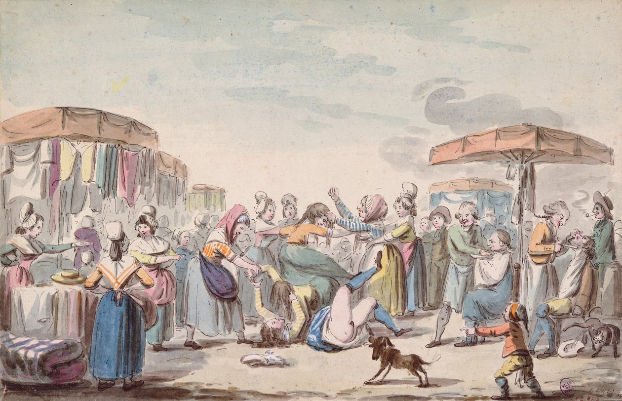 Mässa under perioden av franska revolutionen, c.1789 av Etienne Bericourt