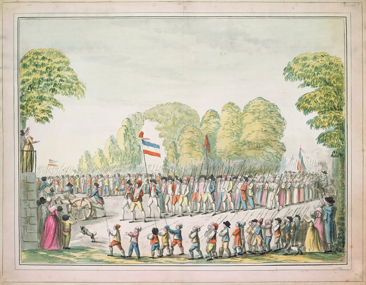 Revolutionståg, ca. 1789 av Etienne Bericourt