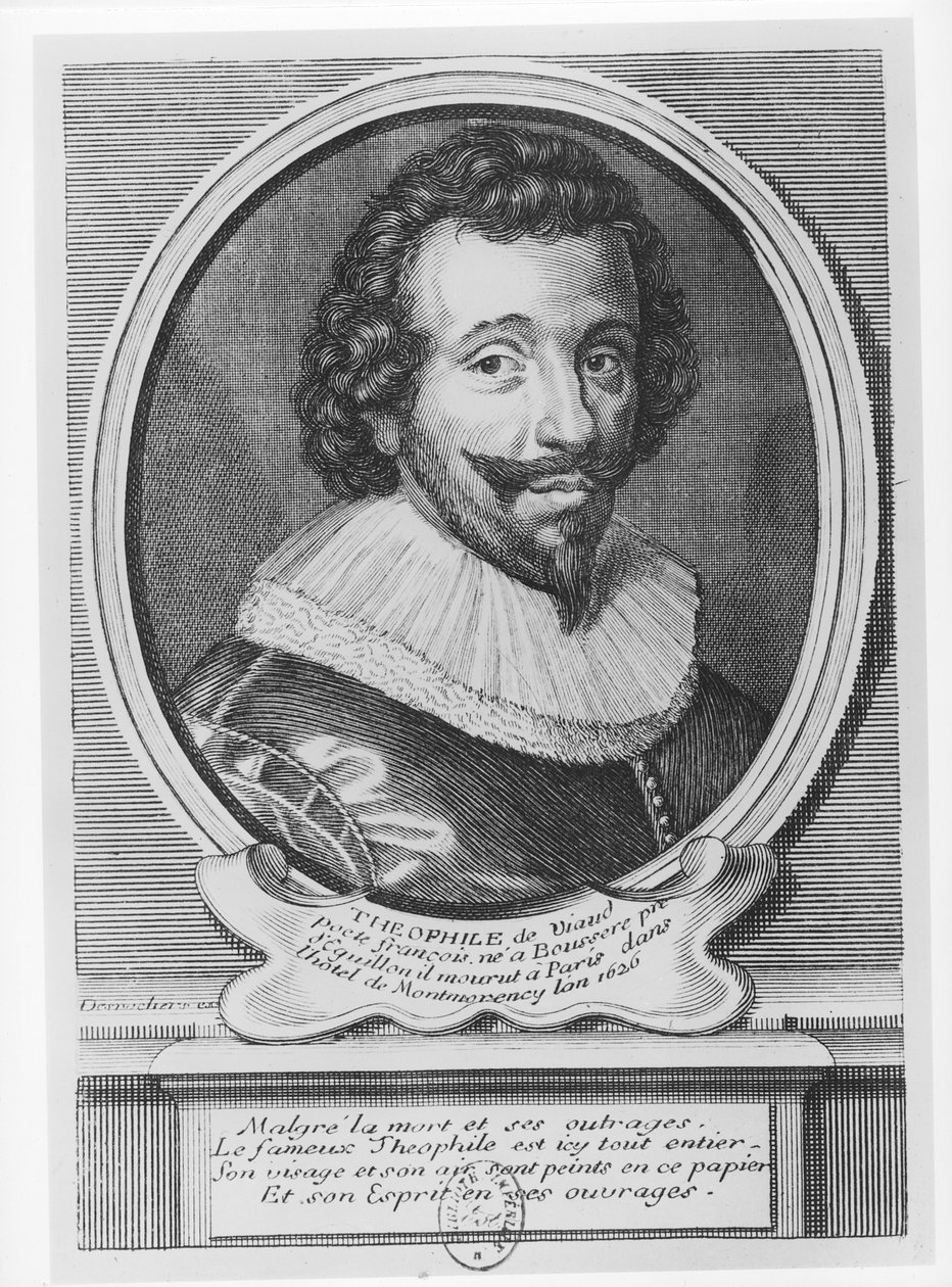 Porträtt av Theophile de Viau (1590-1626) av Etienne Jehandier Desrochers