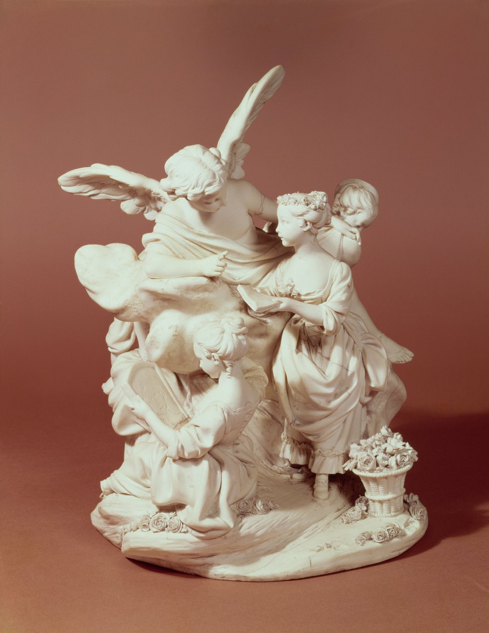 Kärlekens utbildning, Sevres-grupp, efter Boucher, 1763 (porslin) av Etienne Maurice Falconet