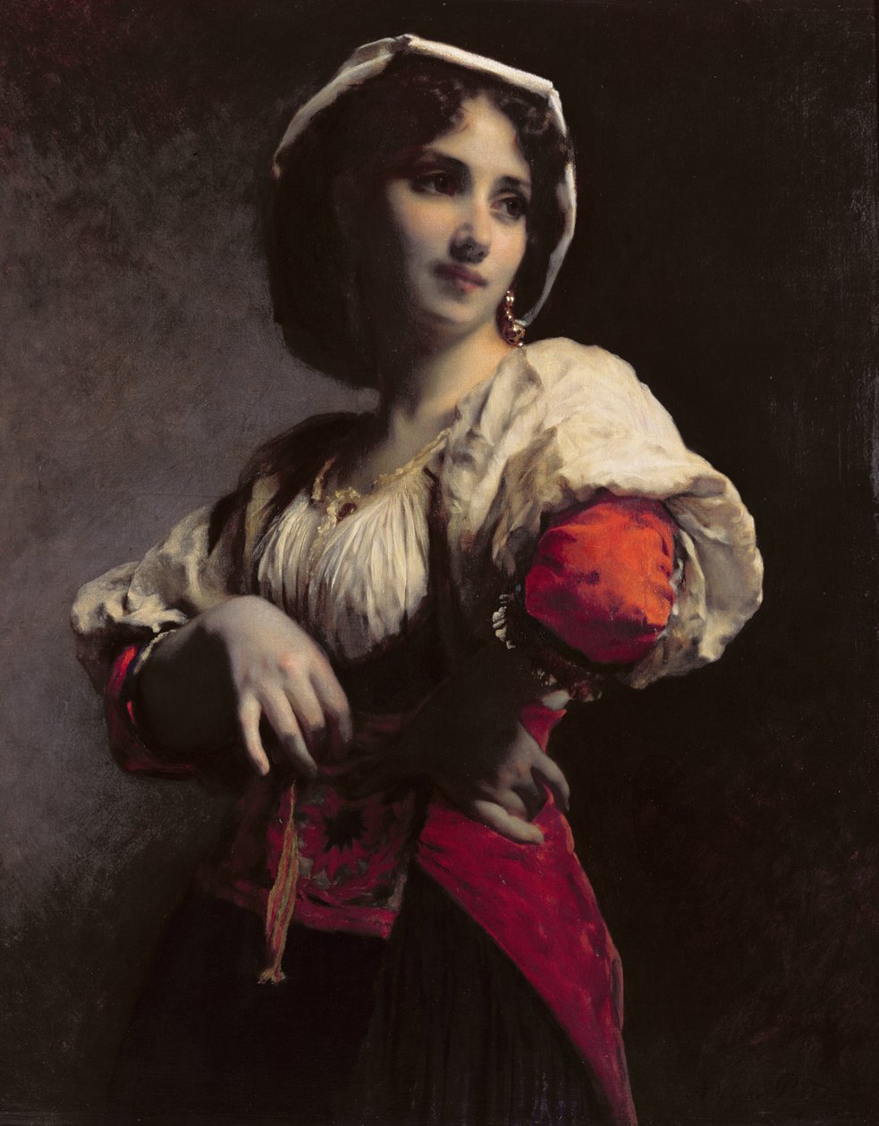 En italiensk skönhet, 1872 av Etienne Adolphe Piot