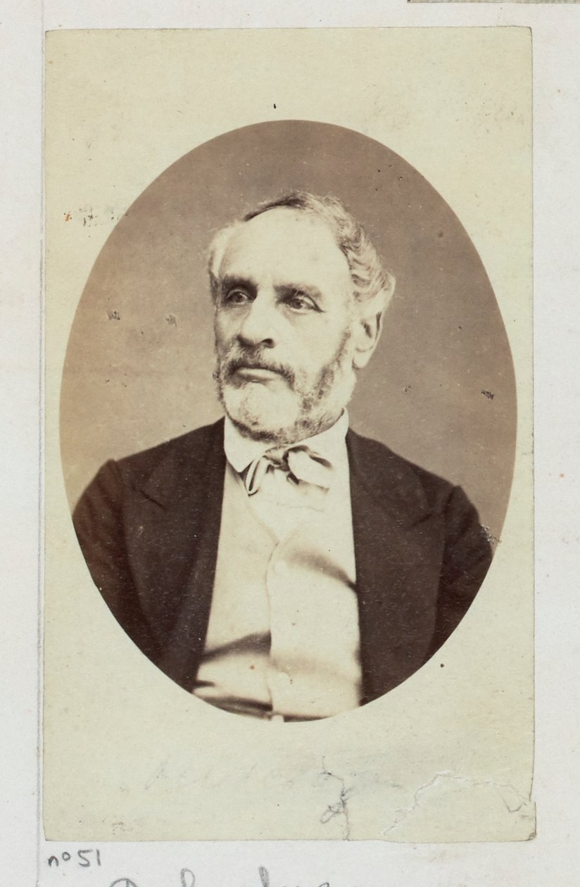 Delescluze Louis Charles (1809-1871). Journalist, han dömdes flera gånger, till böter och fängelse i Cayenne, för sina demokratiska och socialrevolutionära idéer (1830). Vald till Kommunens råd, medlem av kommittén för... av Etienne Carjat