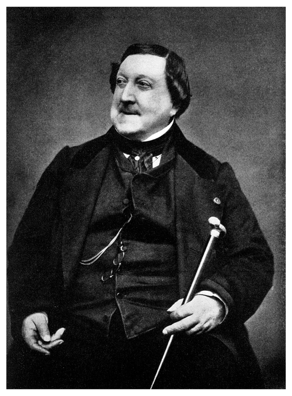 Gioachino Rossini, italiensk kompositör, 1800-talet 1956 av Etienne Carjat