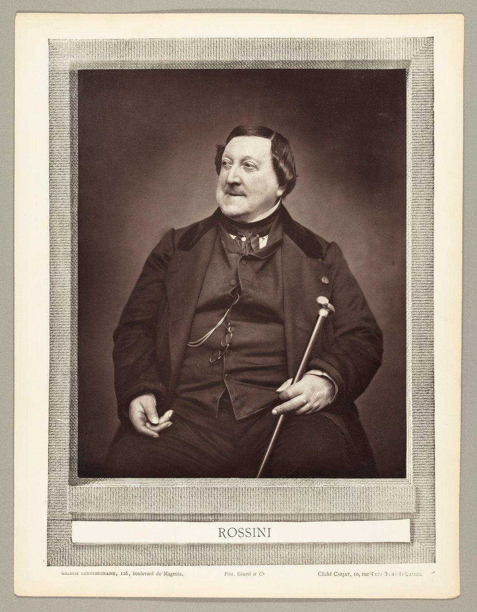 Gioachino Antonio Rossini (italiensk tonsättare, 1792-1868) av Etienne Carjat