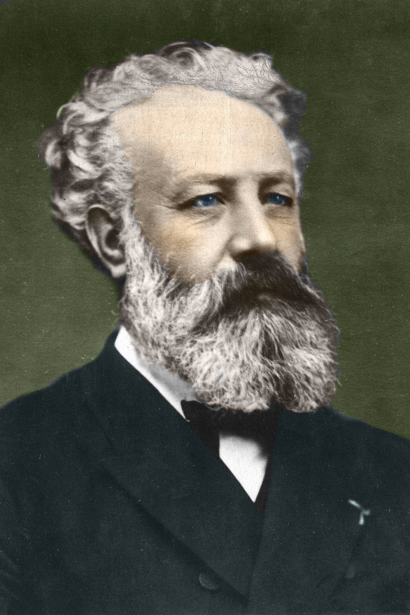 Jules Verne (1828-1905), fransk författare, av Carjat av Etienne Carjat