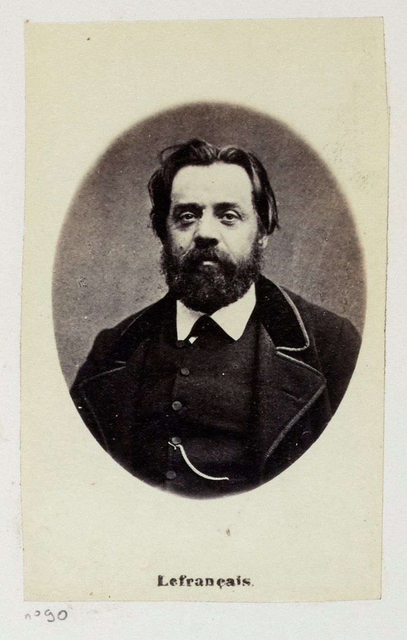 Lefrançois Adolphe Gustave, kallad Gustave Lefrançais (1826-1901). Lärare, han bildade 1849 tillsammans med Pauline Roland (1805-1852) Föreningen för socialistiska lärare. Som medlem av Kommunen satt han i kommissionen för arbete och finanser.... av Etienne Carjat