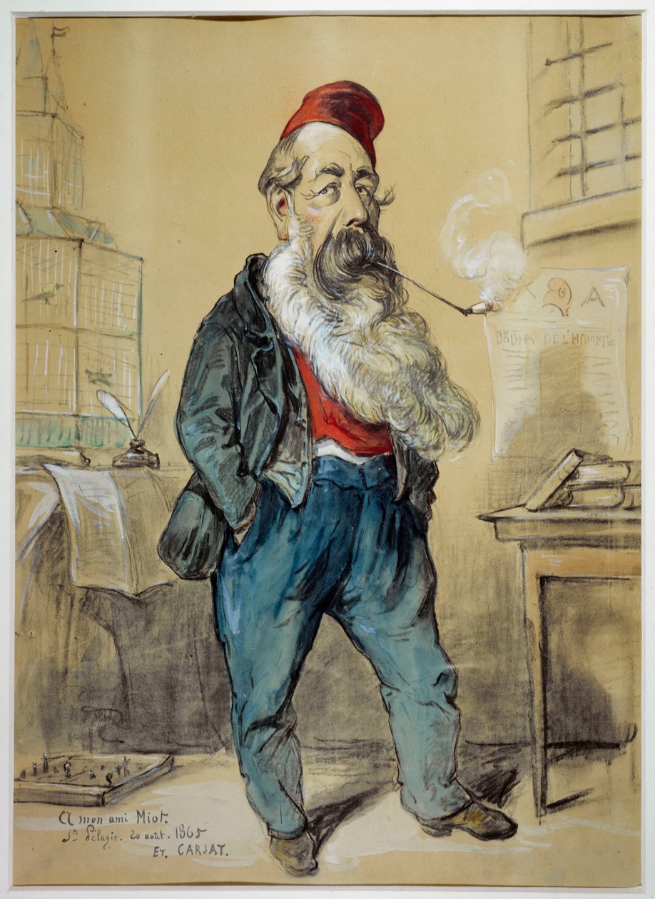 Karikatyrporträtt av Jules Miot (1810-1883), politiker av Etienne Carjat
