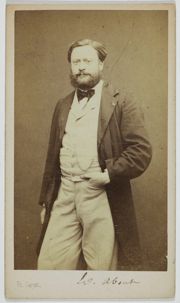 Porträtt av Edmond About (1828-1885), romanförfattare, polemiker av Etienne Carjat