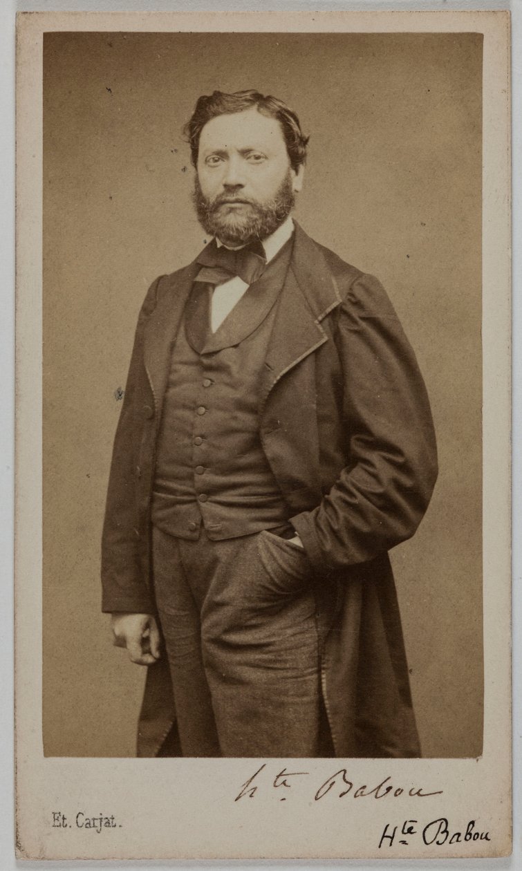 Porträtt av Hippolyte Babou (eller Jean-sans-Peur), (1824-1878), (litterat) av Etienne Carjat