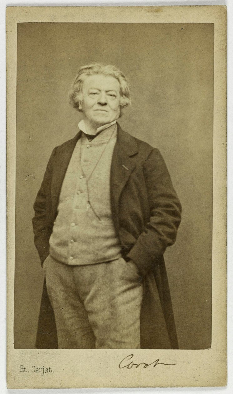 Porträtt av Jean-Baptiste Camille Corot (1796-1875), målare av Etienne Carjat