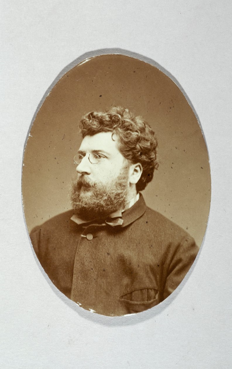 Porträtt av Georges Bizet (1838-1875), tonsättare. av Etienne Carjat