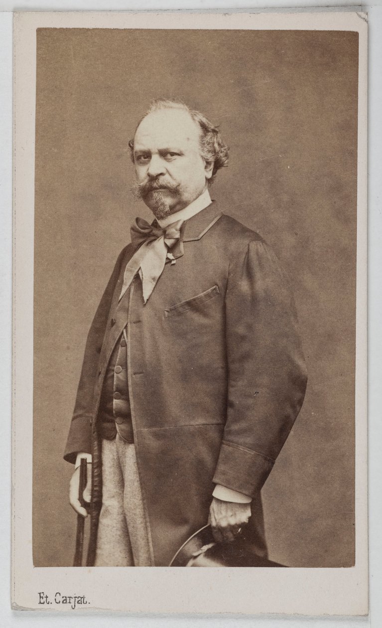 Porträtt av Giuseppe Palizzi (1813-1887), italiensk målare. av Etienne Carjat