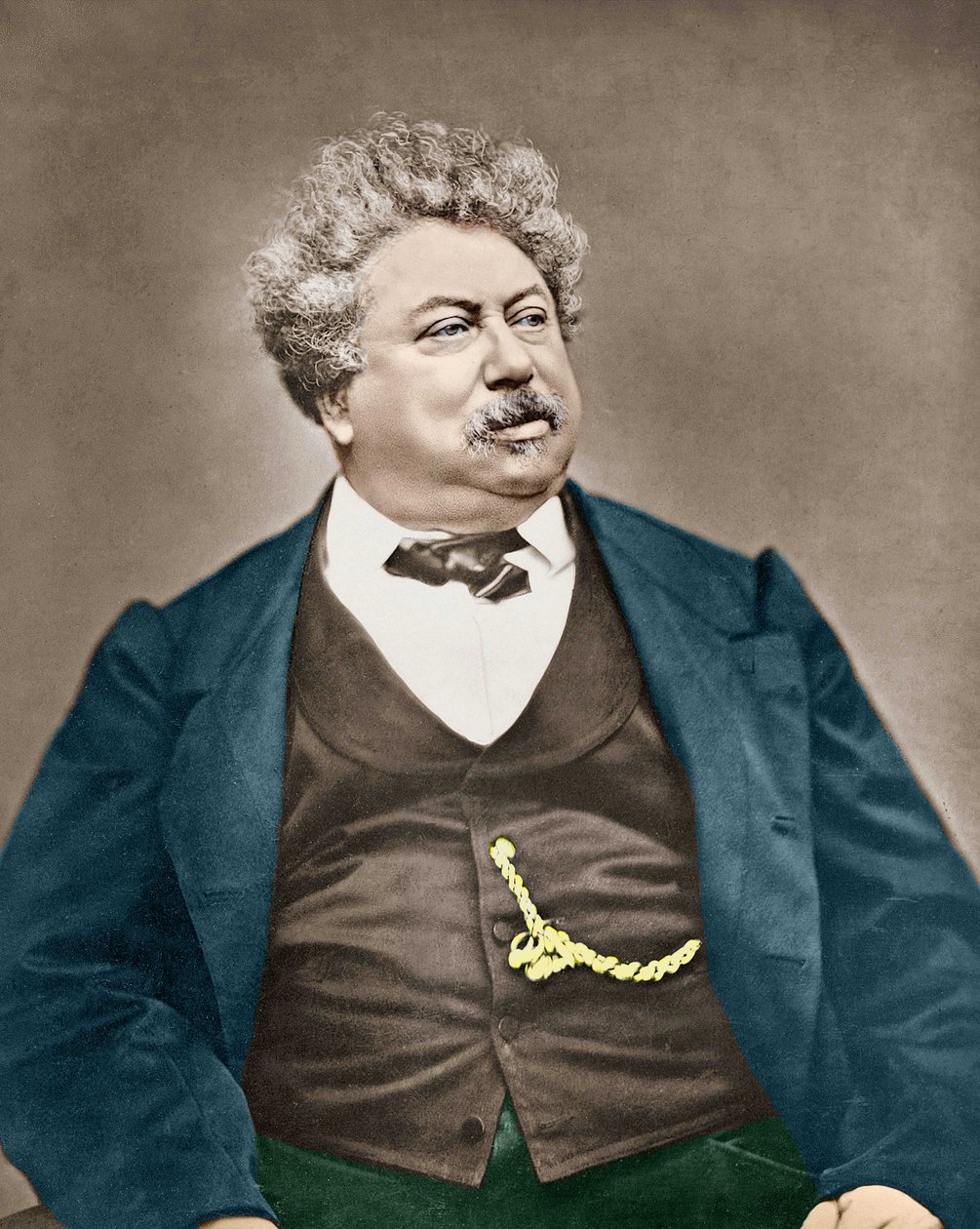 Porträtt av Alexandre Dumas Père av Carjat. av Etienne Carjat