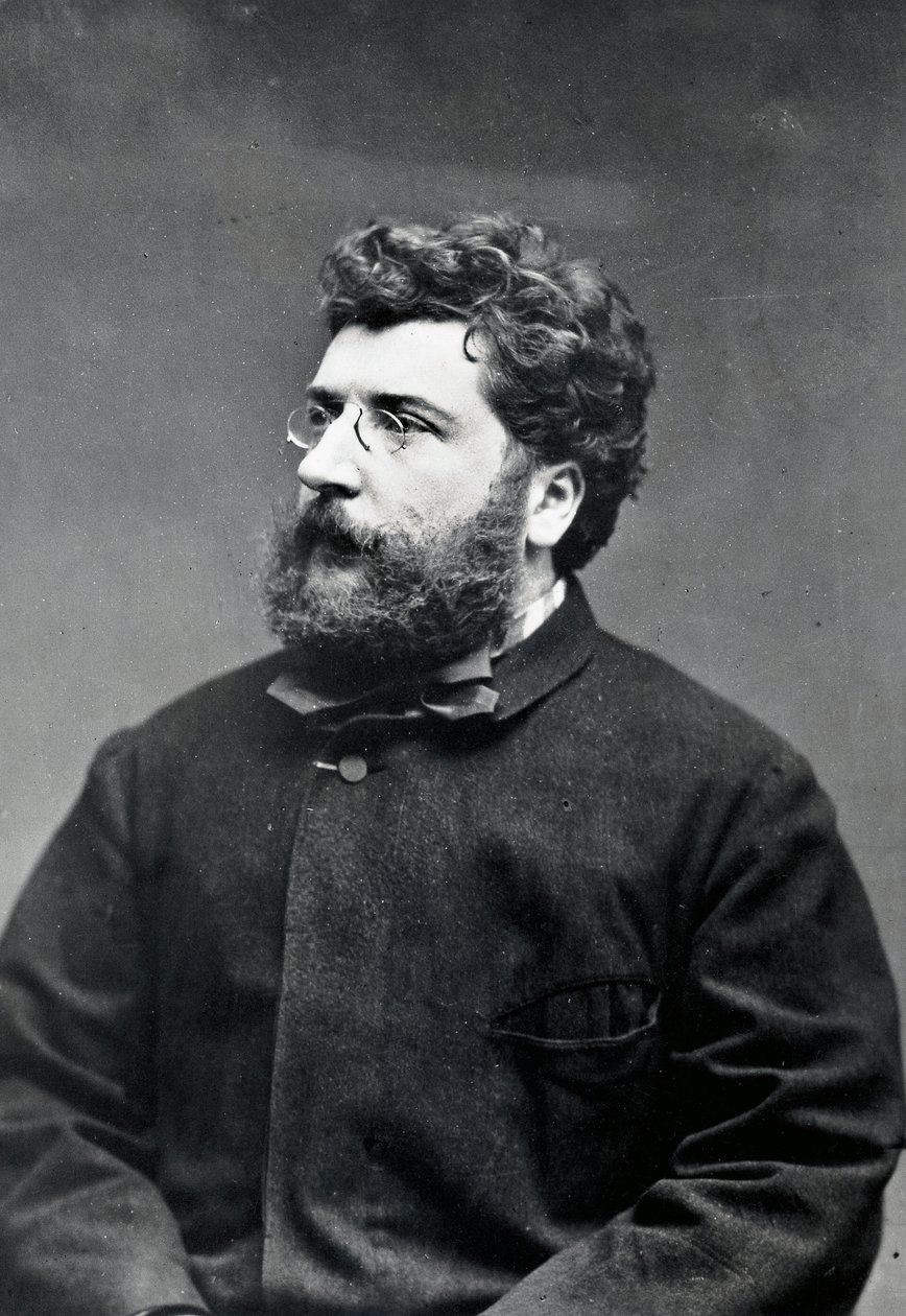 Porträtt av den franske kompositören och pianisten Georges Bizet (Paris av Etienne Carjat
