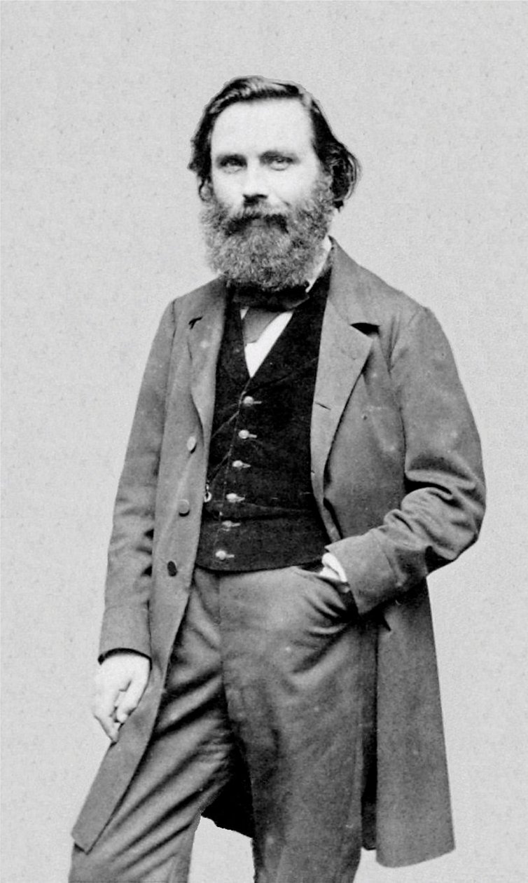 Porträtt av den franske författaren och journalisten Eugène Garcin (1830-1909). av Etienne Carjat