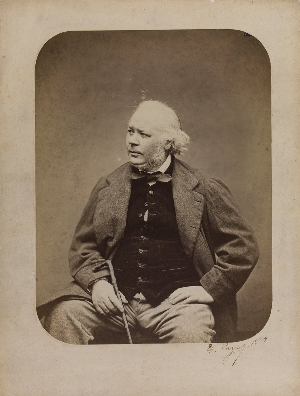 Porträtt av Honoré Daumier 1808-1879, 1864. av Etienne Carjat