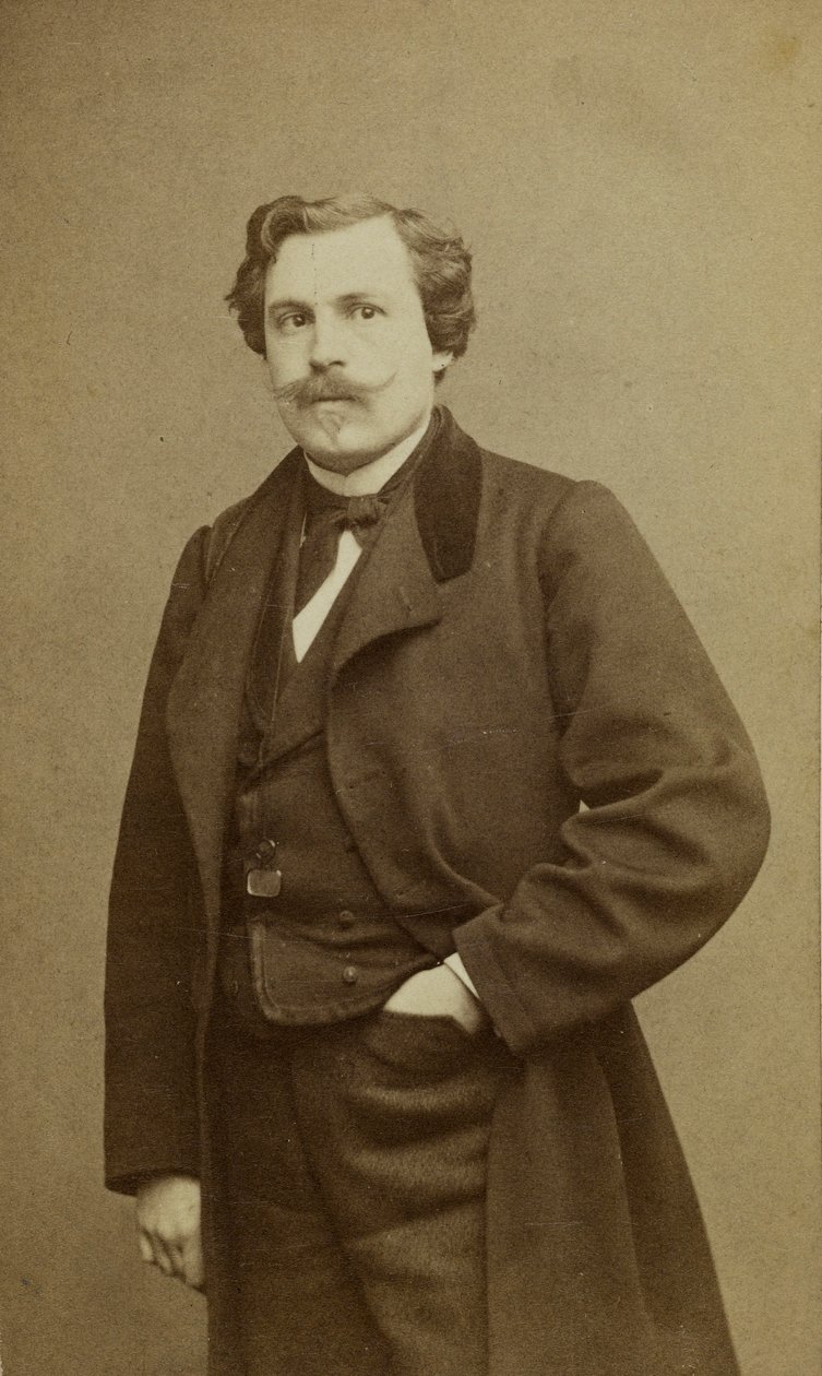 Porträtt av Jules Huot de Goncourt 1830-1870. av Etienne Carjat