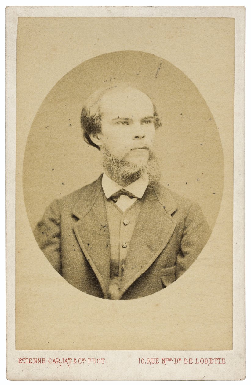 Porträtt av poeten Paul Verlaine 1844-1896, ca. 1870 av Etienne Carjat