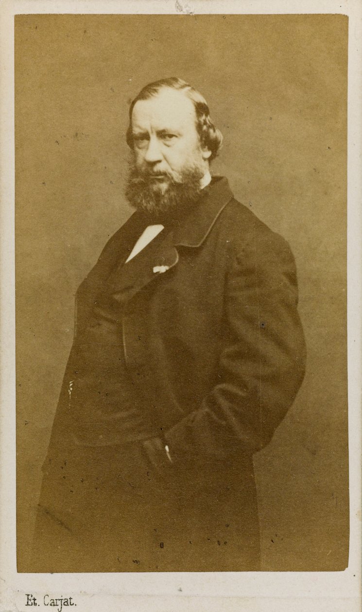 Porträtt av konstnären Constant Troyon 1810-1865, tidigt 1860-tal. av Etienne Carjat