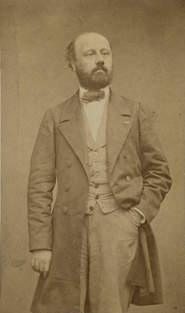 Porträtt av kompositören François Bazin 1816-1878, ca 1760. av Etienne Carjat