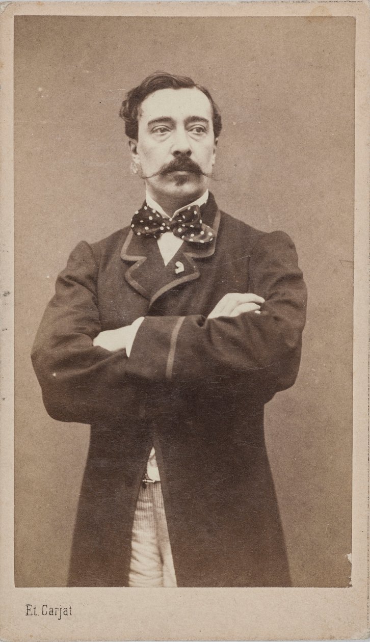 Porträtt av målaren Alfred Stevens 1828-1906, ca. 1870. av Etienne Carjat