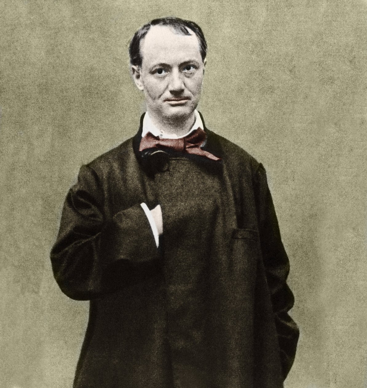 Porträtt av poeten Charles Baudelaire (1821-1867). av Etienne Carjat